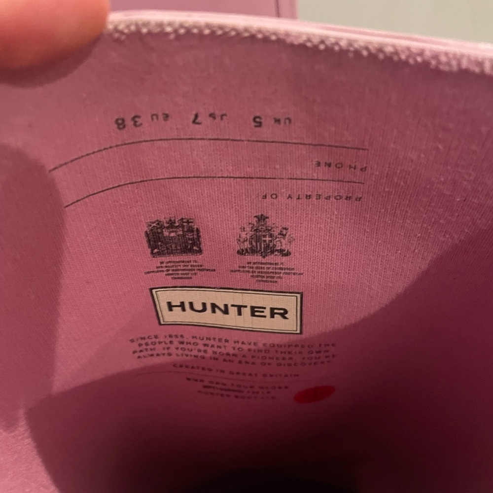 Tall Pink Hunter Boots - Picture 5 of 6